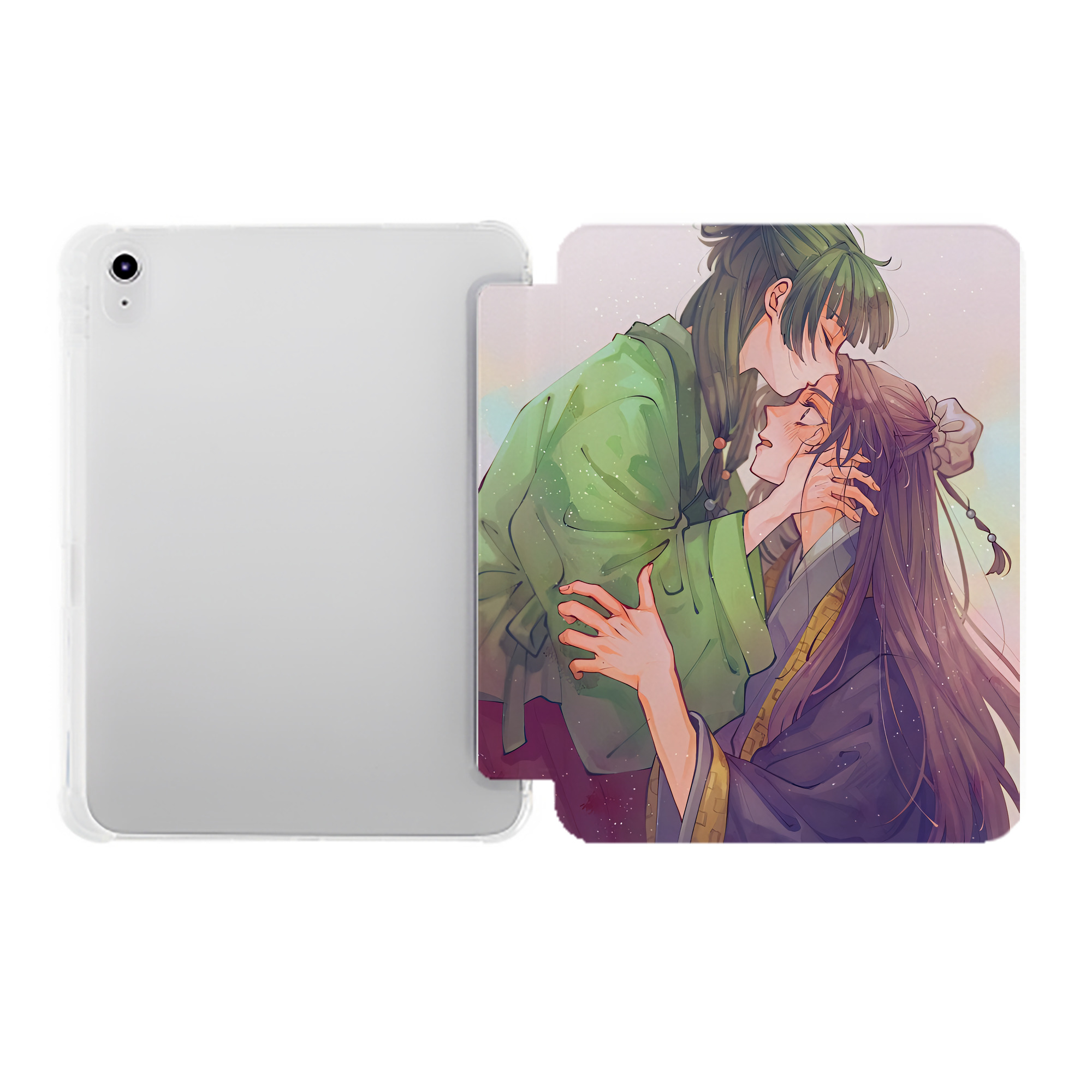 （画像用） 薬屋のひとりごと The Apothecary Diaries IPad ケース ペン収納付き 三つ折りスタンド PUレザー×シリコン 対応機種9.5/10.5/10.9インチ
